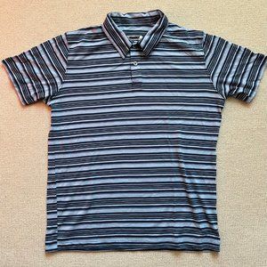 Ibex Merino Polo striped, for Golf, Tennis, Hiking, Chilling